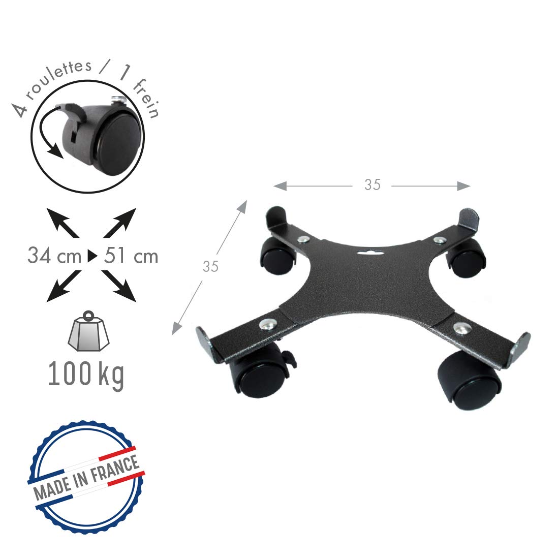 louis-moulin-roule-plante-extensible-34-51-cm-fer-vieilli-made-in-france image 2