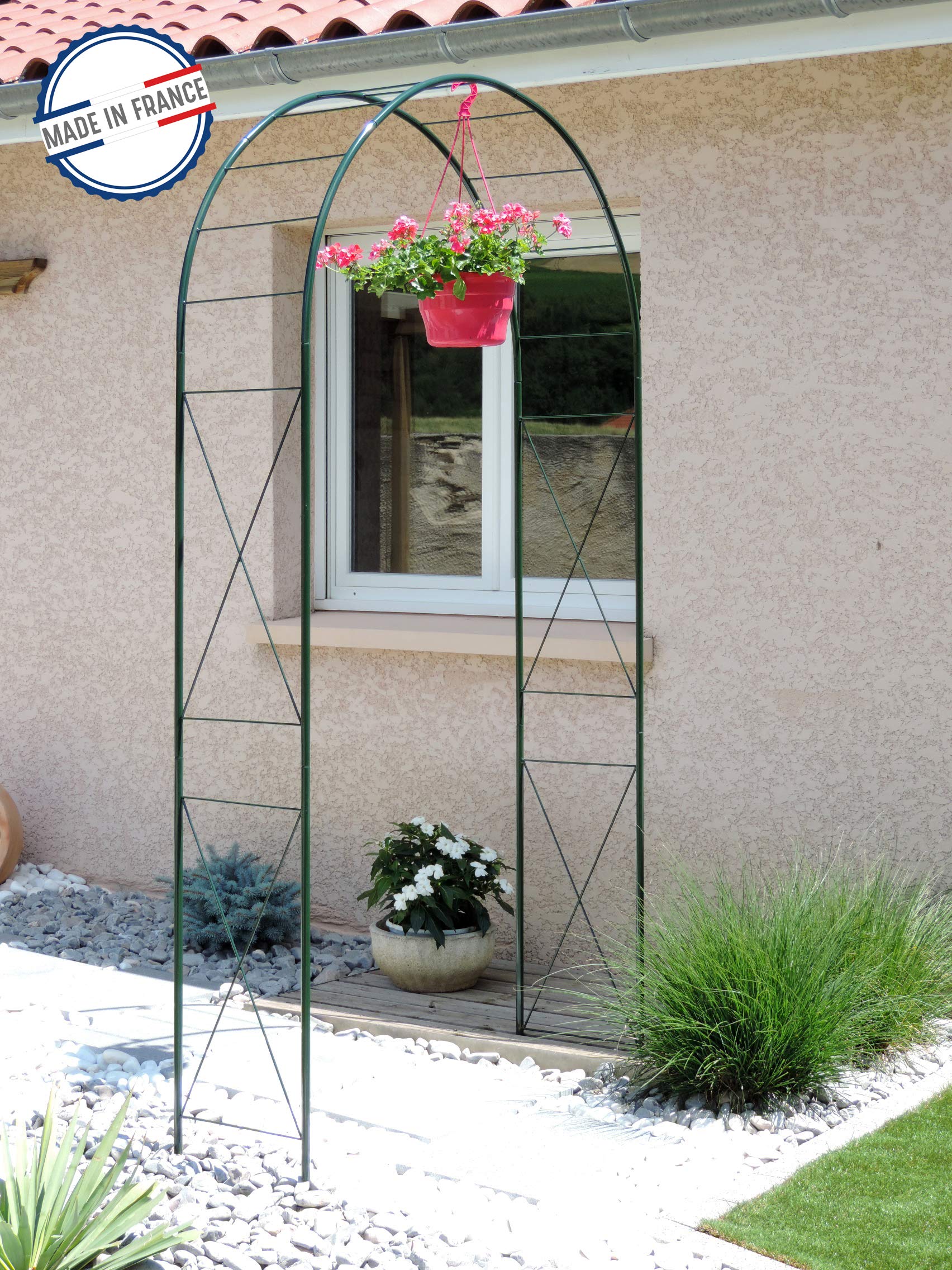 louis-moulin-arche-tube-rond-20-losange-130x40x250-cm-vert-sapin image 3