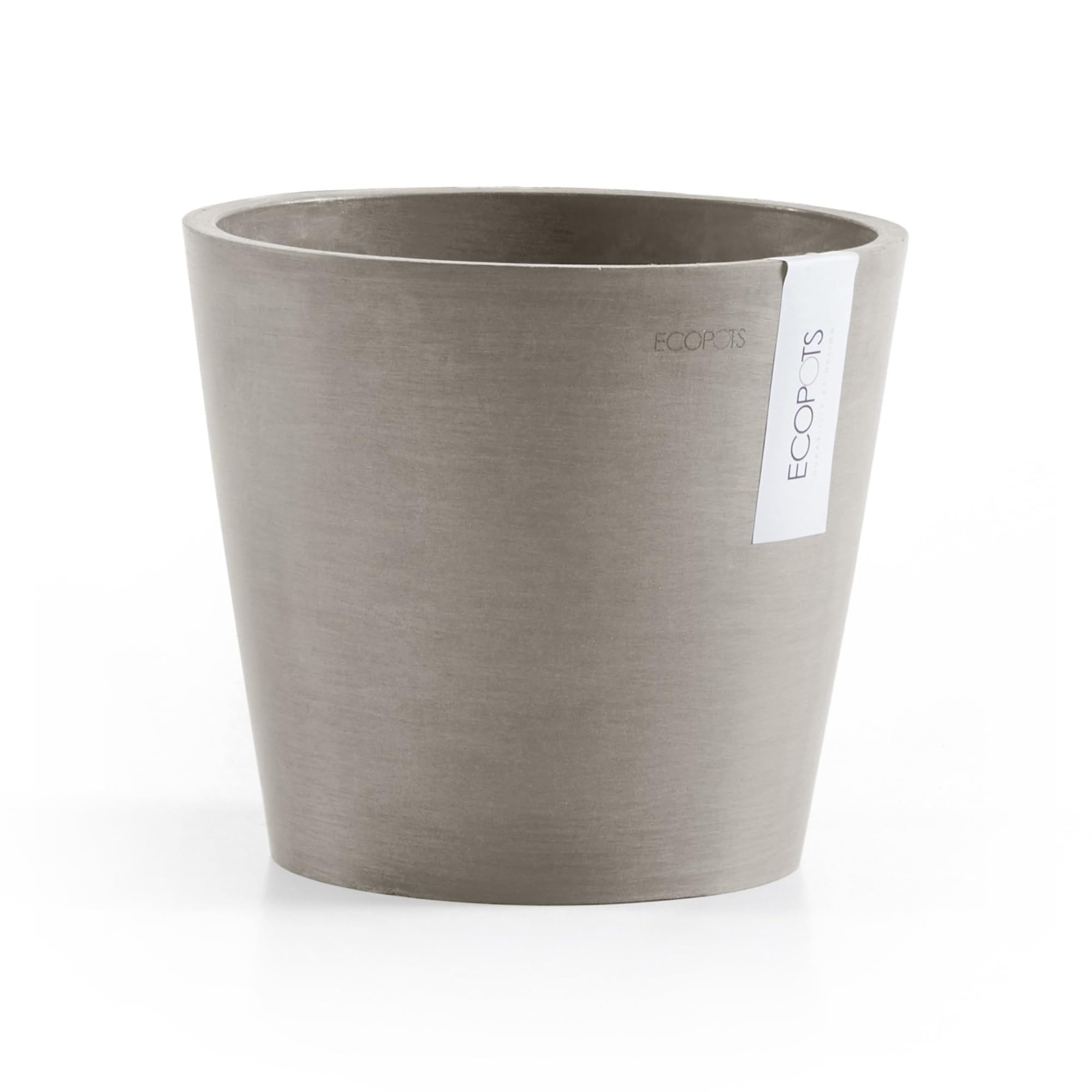 ecopots-amsterdam-25-pot-rond-9-7-l-taupe image 1