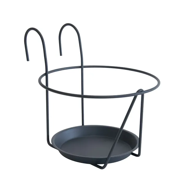 louis-moulin-porte-pots-soucoupe-crochet-20-22-cm-anthracite image 1