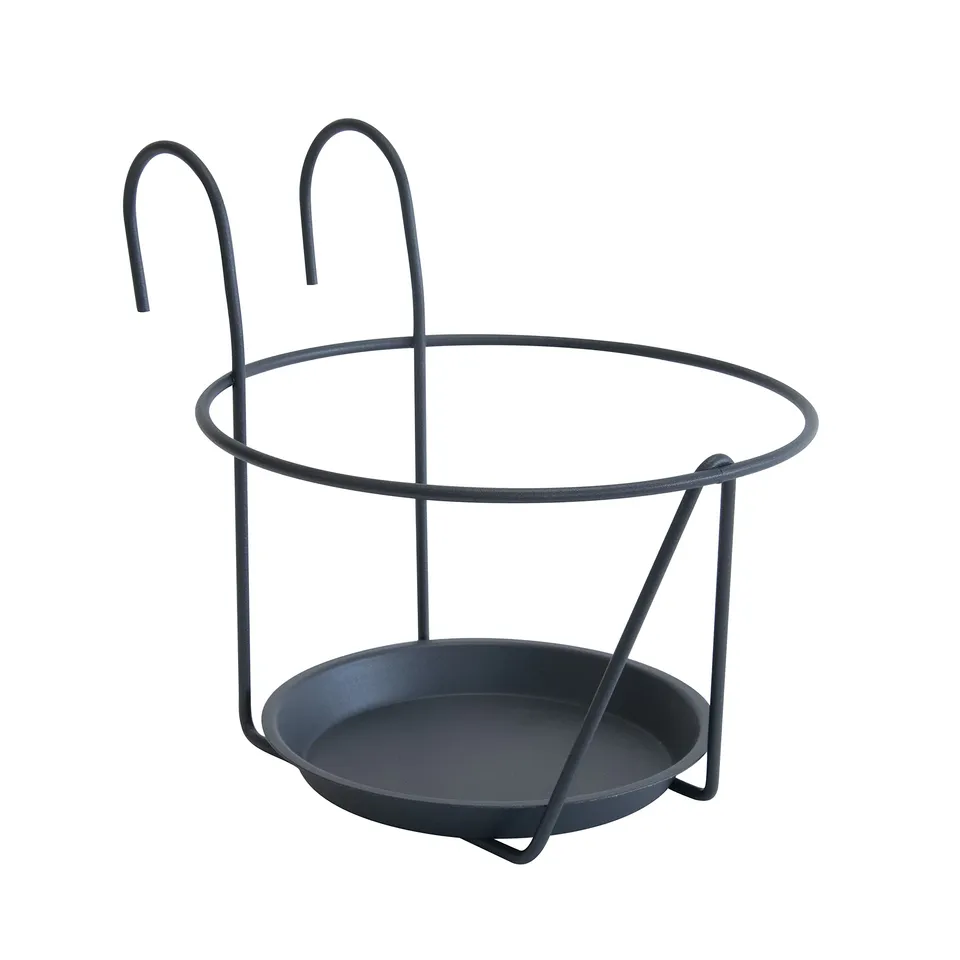 louis-moulin-porte-pots-soucoupe-crochet-20-22-cm-anthracite image 1