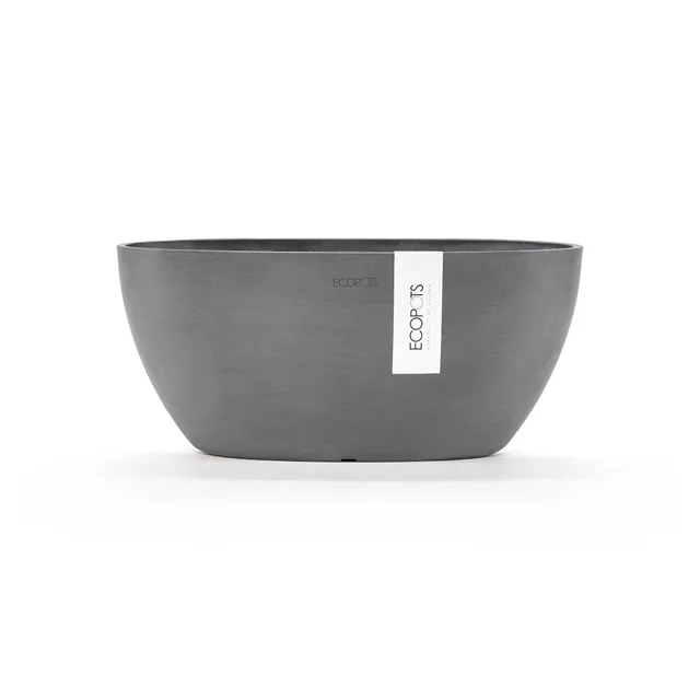 ecopots-sofia-pot-ovale-30-gris-avec-r-servoir-d-eau-30-x-13-x-h-13-5-cm-2-7-l image 1