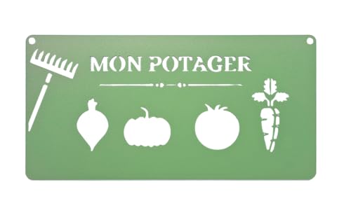 louis-moulin-pancarte-murale-mon-potager-acier-poxy-25-x-12-5-cm-vert-p-le image 4
