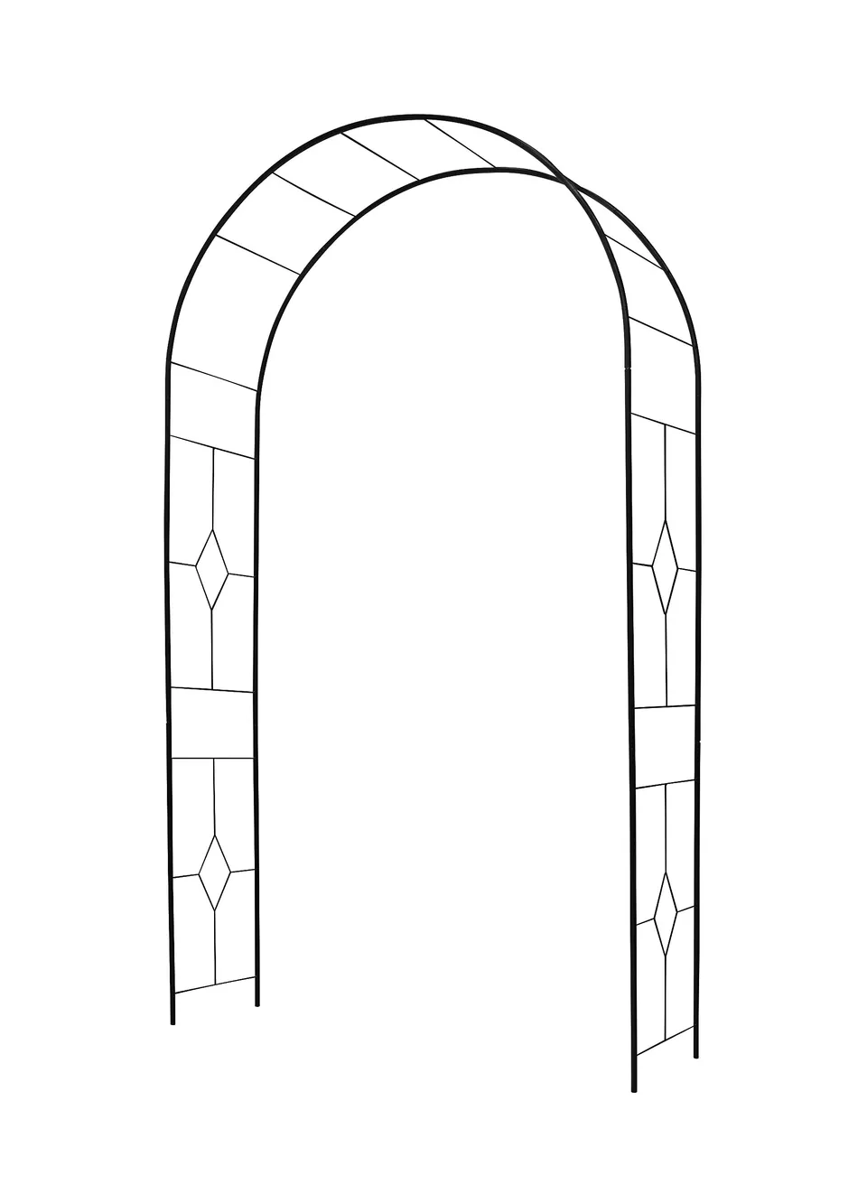 louis-moulin-arche-de-jardin-vitrail-tube-rond-16-mm-130x40x250-cm-noir image 1