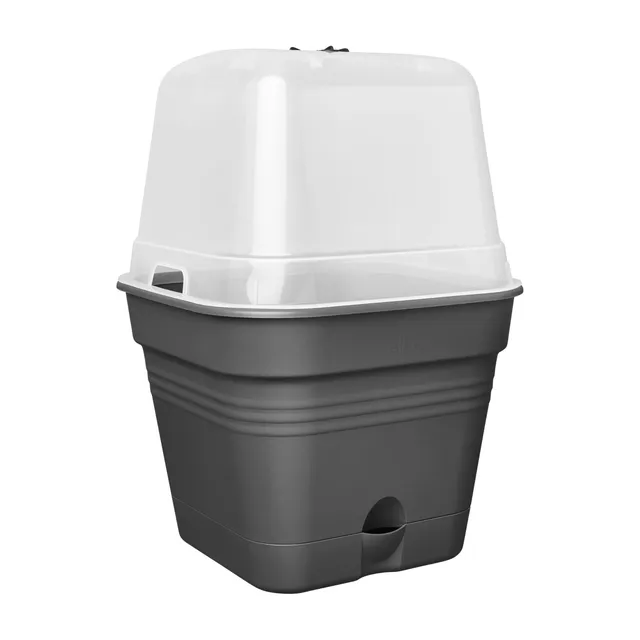 elho-green-basics-allin-1-pot-de-culture-15cm-living-noir-avec-propagateur image 1