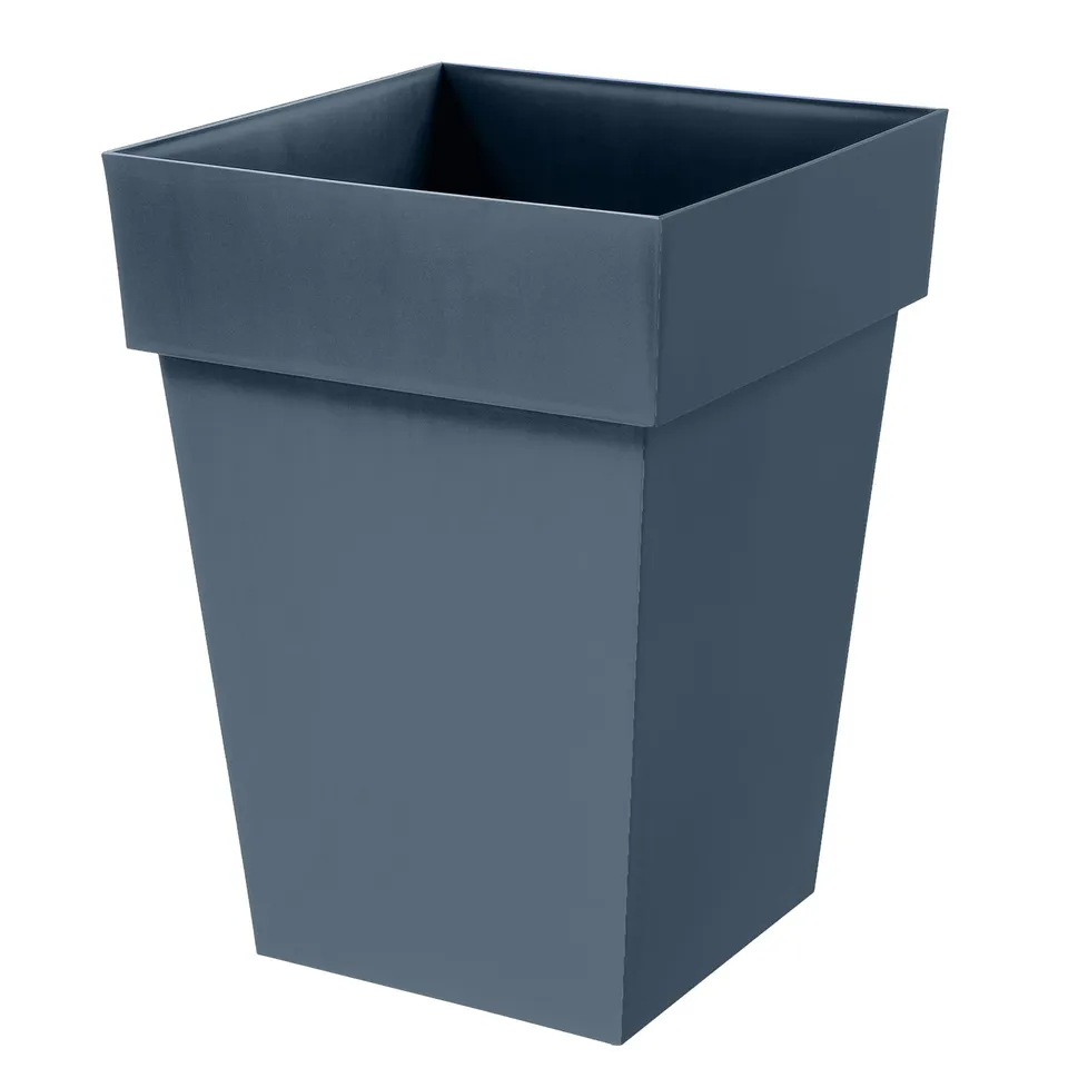 eda-toscane-carr-mi-haut-51-l-pot-de-fleur-39-x-39-x-h-53-cm-bleu-jean image 1