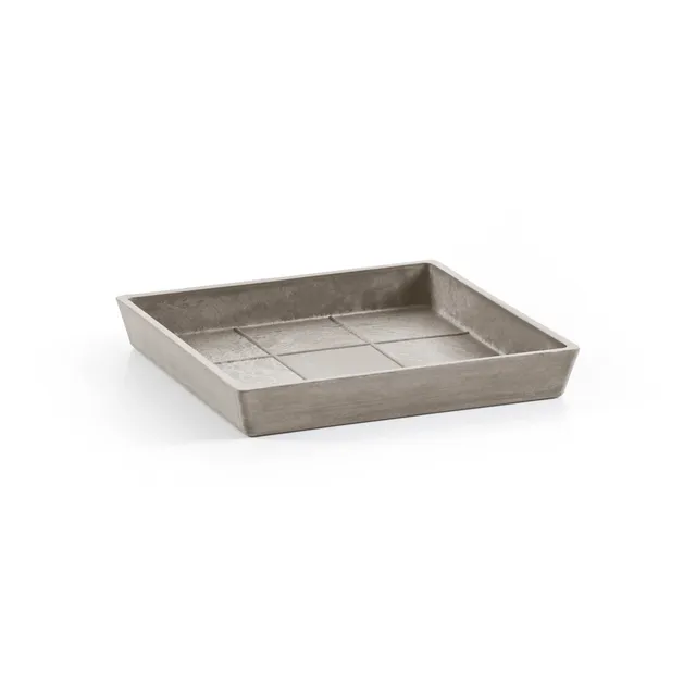 ecopots-square-25-soucoupe-carr-e-taupe-22-x-22-x-h-2-6-cm image 1