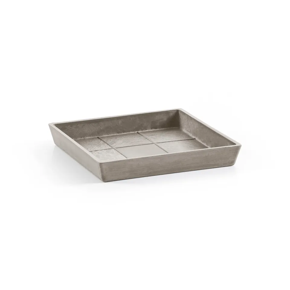 ecopots-square-25-soucoupe-carr-e-taupe-22-x-22-x-h-2-6-cm image 1
