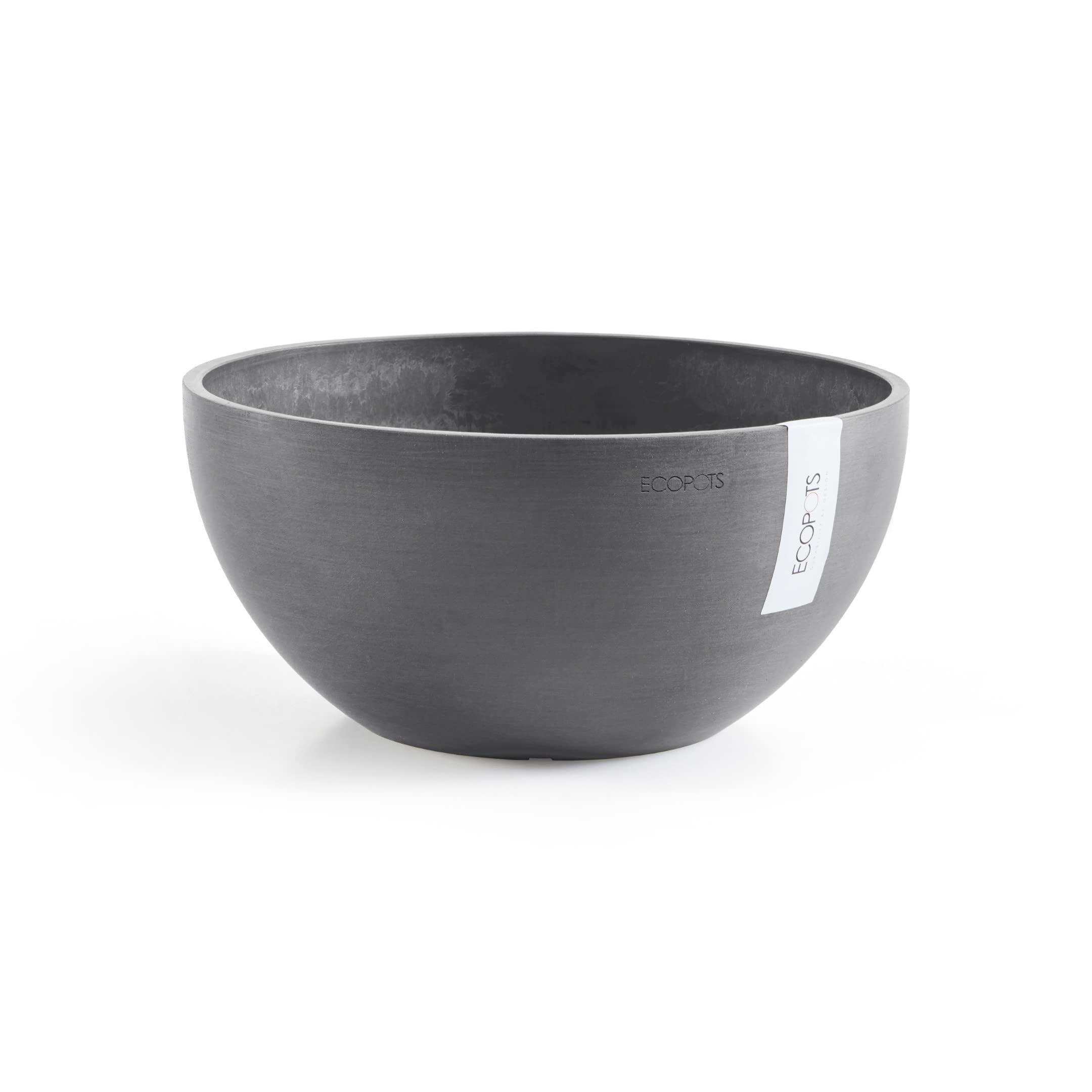 ecopots-brussels-rond-25-gris-coupe-3-6-l-25-x-h-12-cm image 1