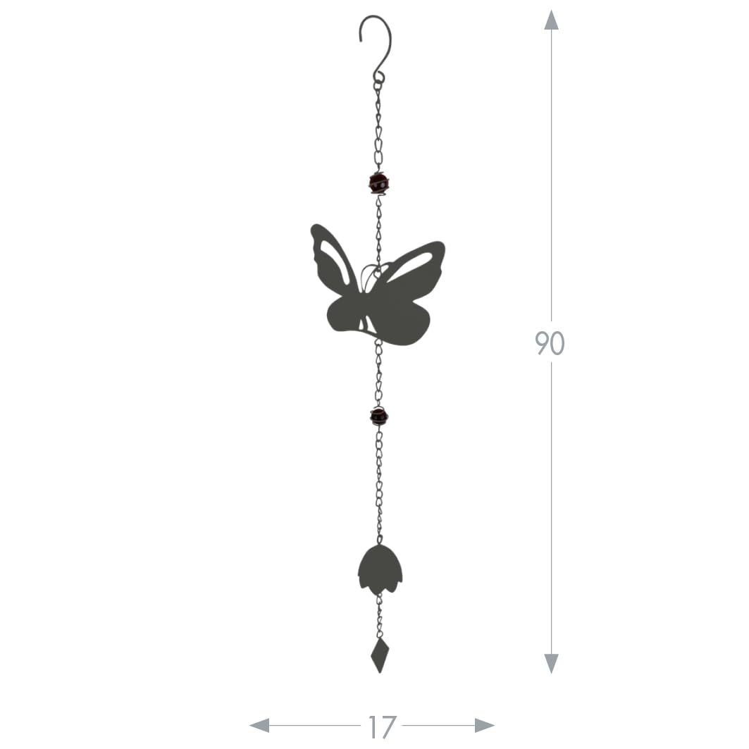 louis-moulin-carillon-m-tal-papillon-90-cm-anthracite image 2