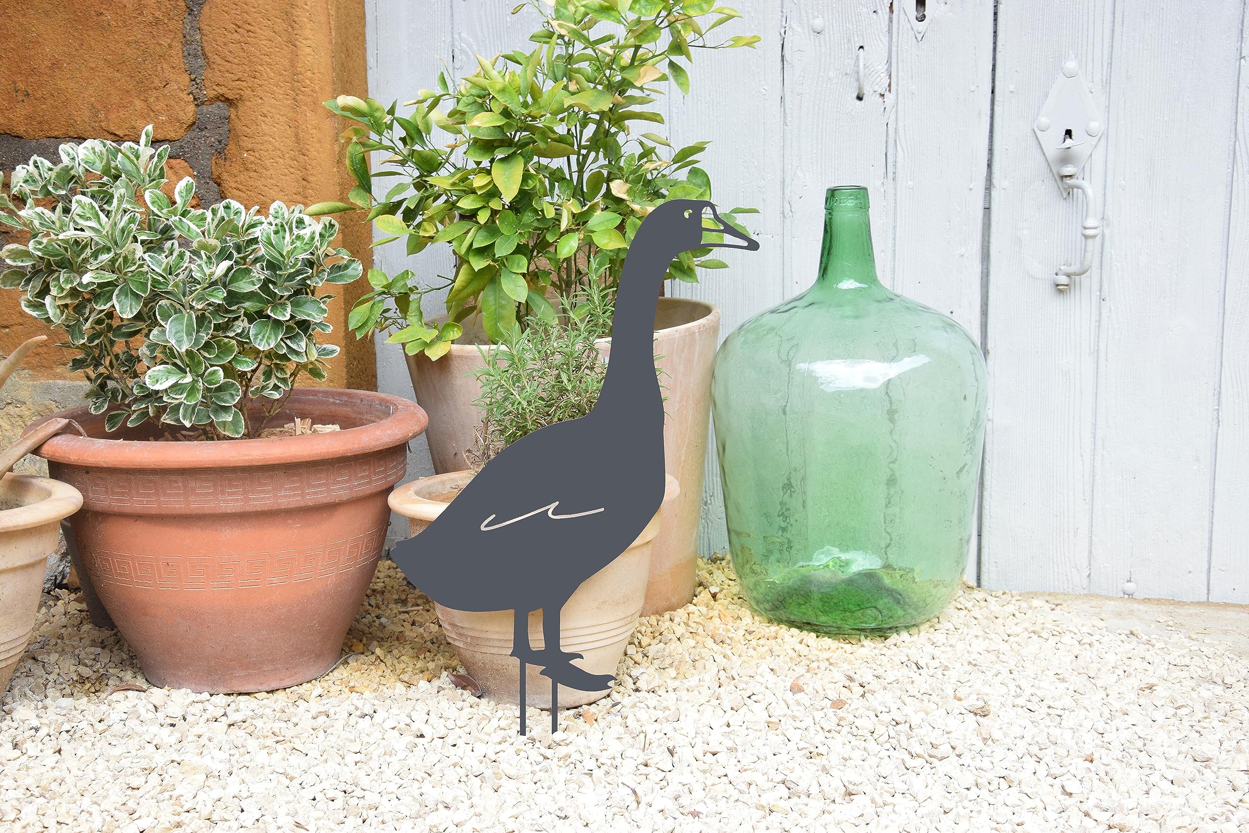 louis-moulin-figurine-piquer-oie-50x34-cm-anthracite image 3
