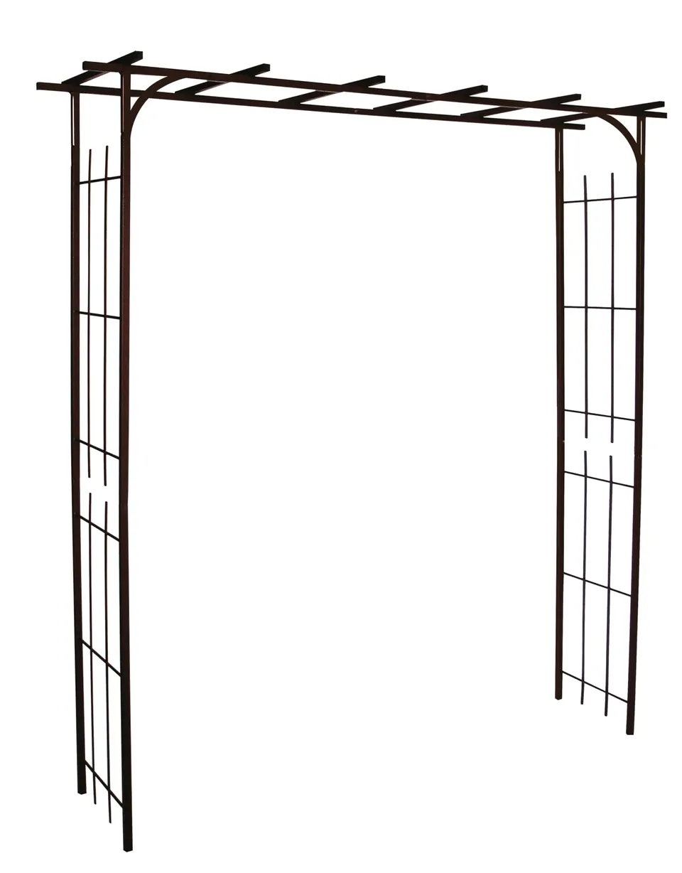 louis-moulin-arche-de-jardin-pergola-noir-charbon-support-plantes-grimpantes-198 image 1