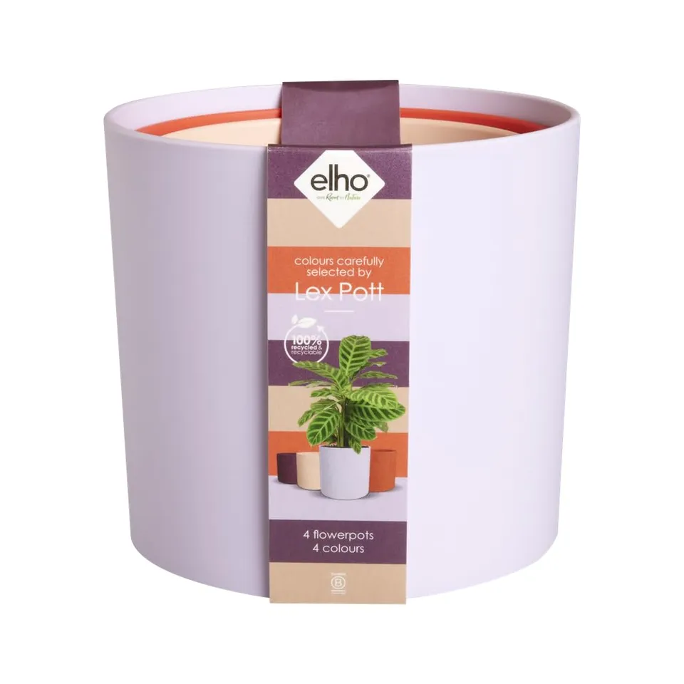 elho-lex-pott-set-15-cm-soft-lilac-lot-de-4-pots-en-plastique-recycl image 1