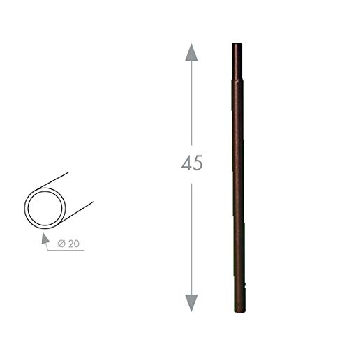 louis-moulin-pack-4-tubes-pieds-enfoncer-45-cm-fer-vieilli-tube-20-mm image 4