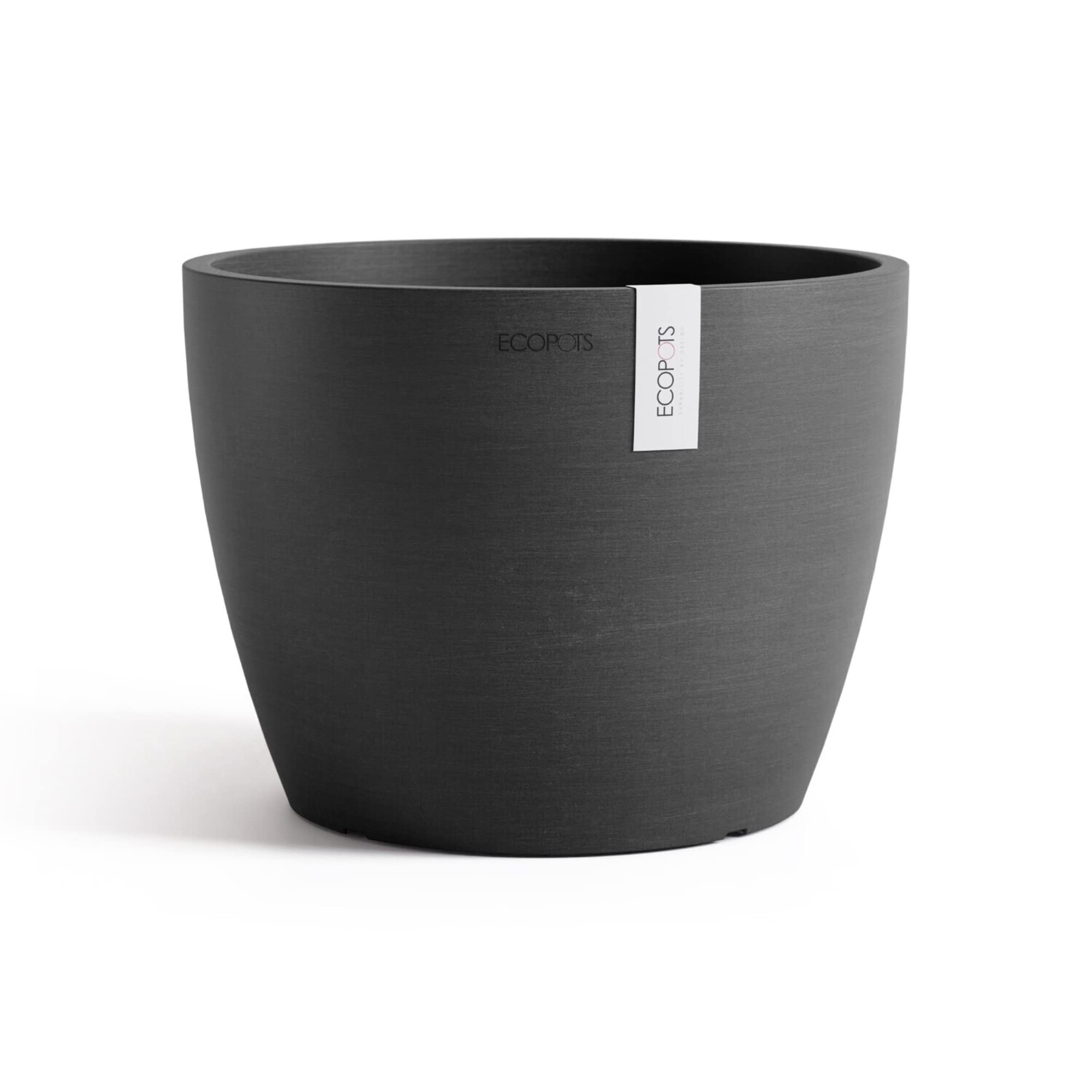 ecopots-stockholm-24-pot-rond-5-4-l-gris-fonc-23-2-x-h-17-6-cm image 1