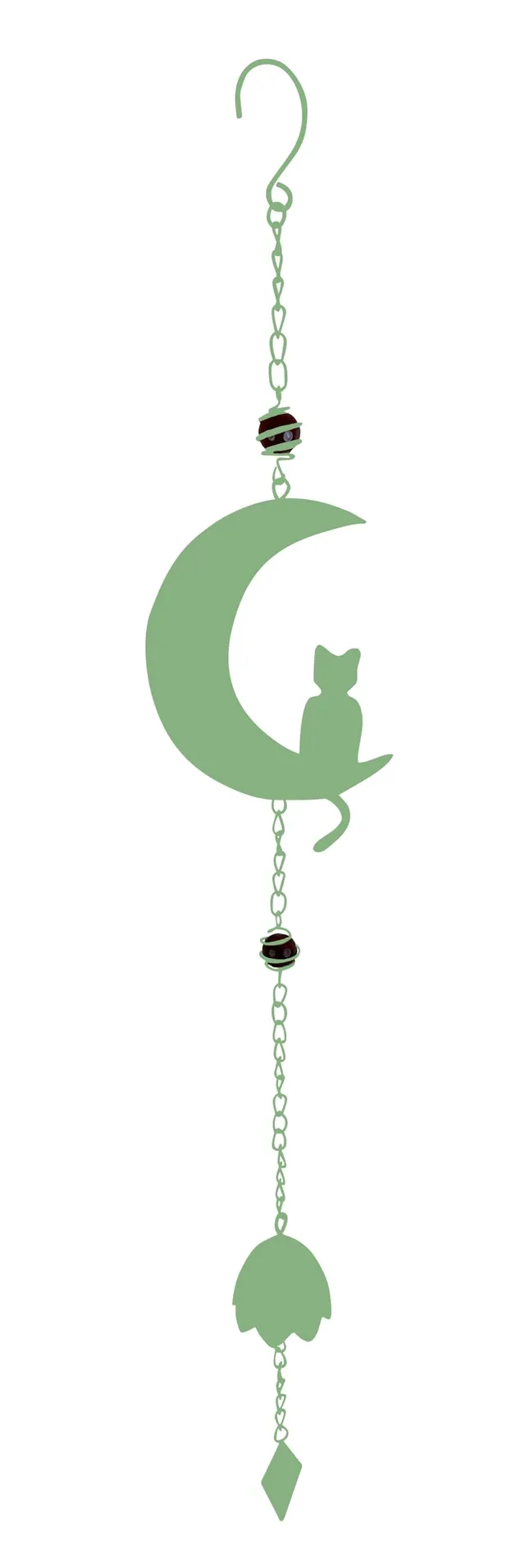 louis-moulin-carillon-m-tal-chat-lune-90-cm-vert-p-le image 1