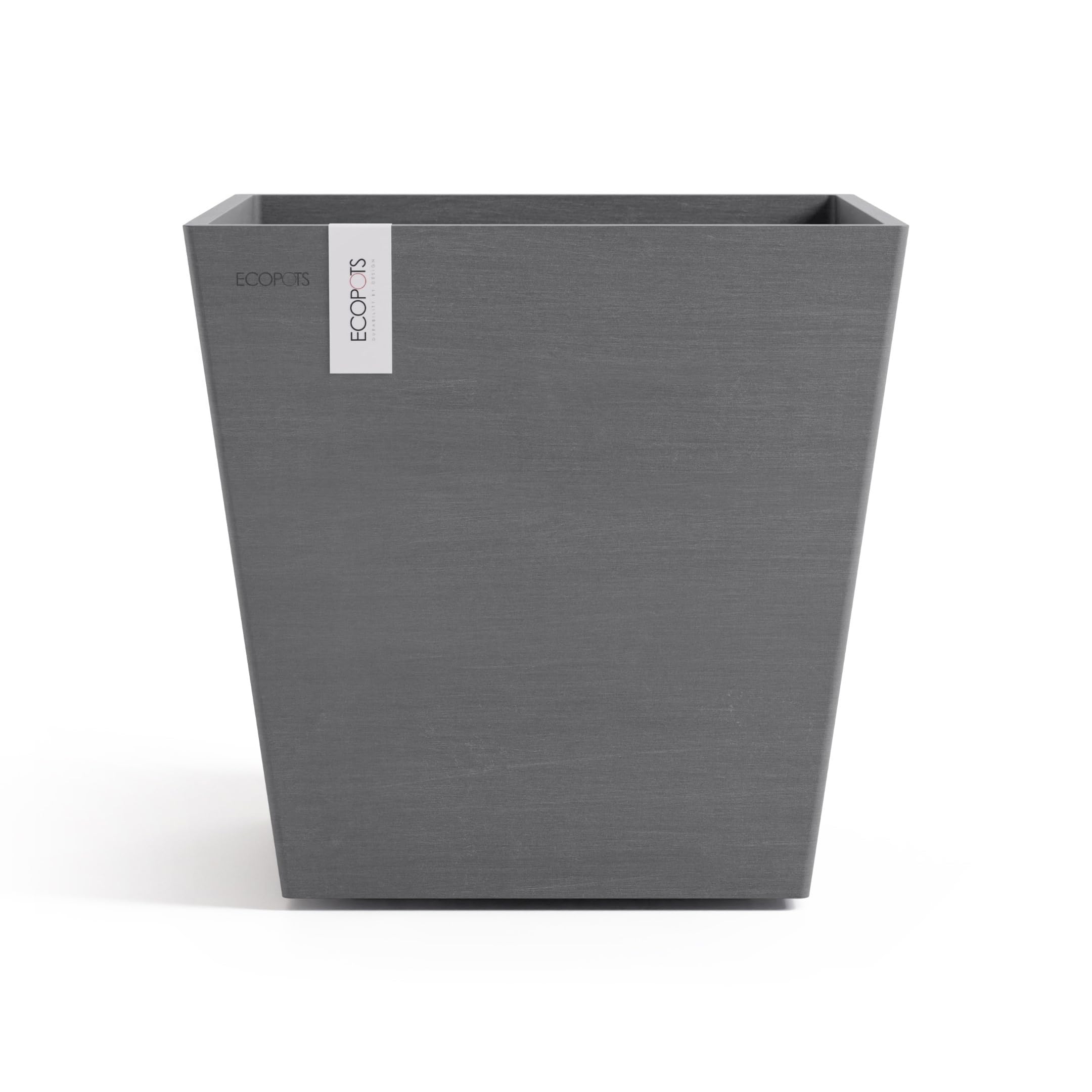ecopots-pot-carr-rotterdam-35-gris-r-servoir-d-eau-35-2-x-35-2-x-h-34-cm-30-l image 1