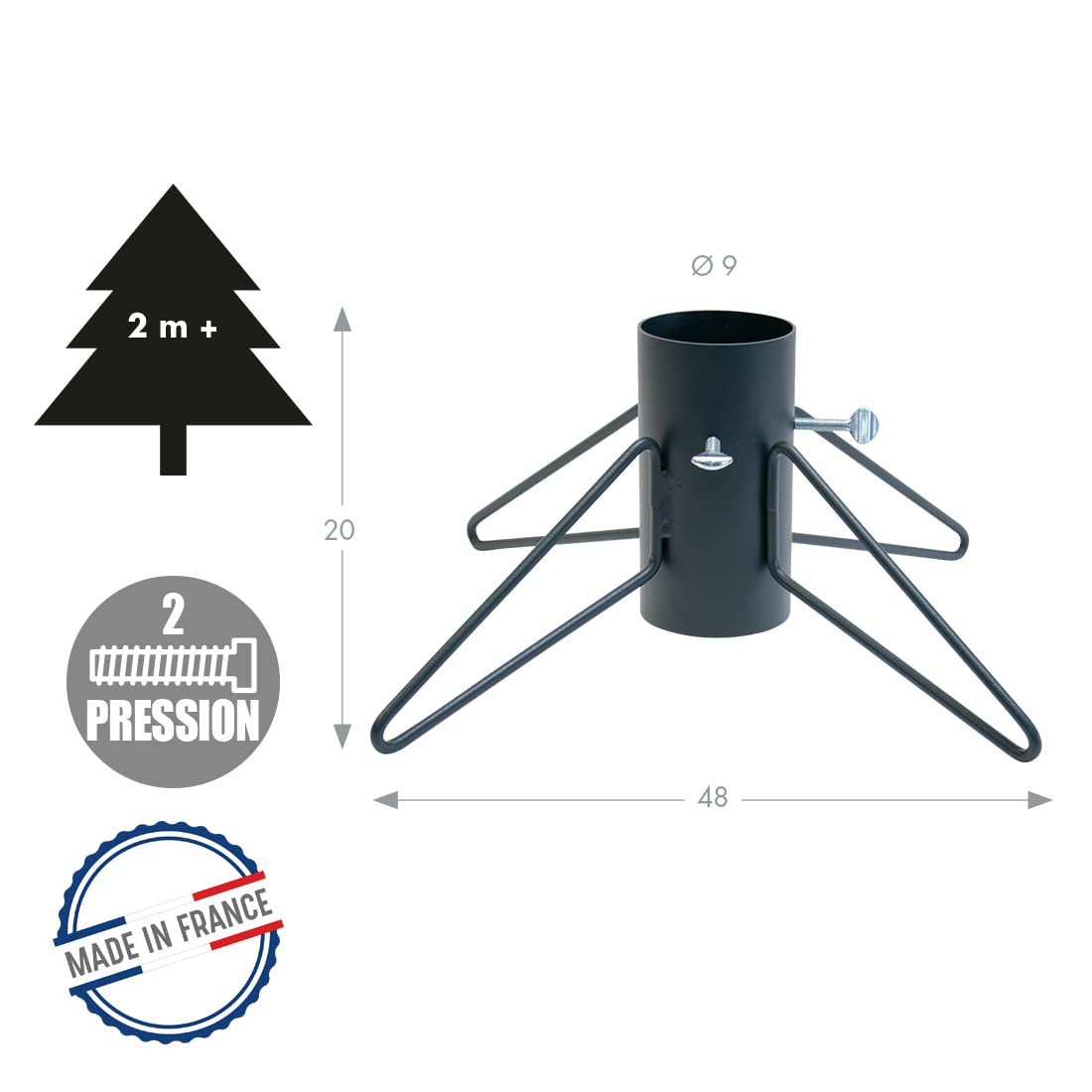 louis-moulin-pied-de-sapin-4-pieds-fil-tube-9-cm-anthracite image 2