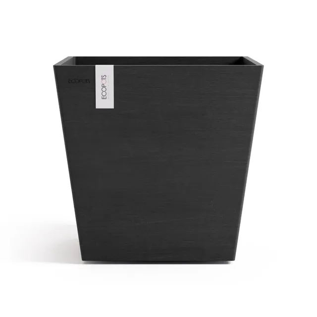 ecopots-rotterdam-pot-carr-35-gris-fonc-avec-r-servoir-d-eau-35-2-x-35-2-x-h-34- image 1