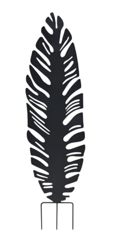 louis-moulin-d-co-en-m-tal-planter-feuille-40x130-cm-anthracite image 7