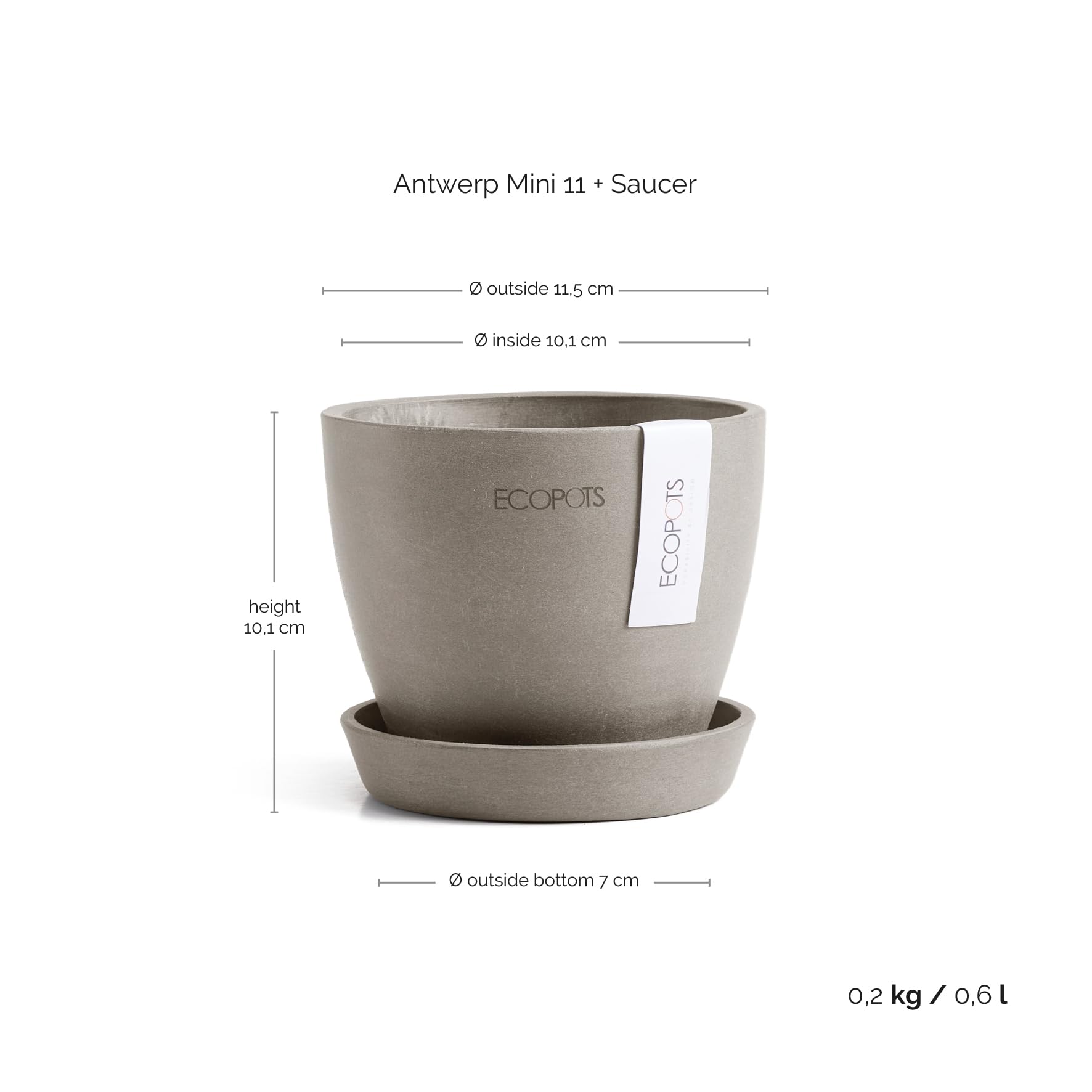 ecopots-antwerp-mini-11-soucoupe-taupe-11-5-x-11-5-x-10-1-cm image 2