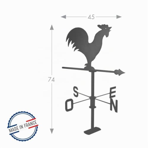 louis-moulin-girouette-coq-45x74-cm-anthracite-made-in-france image 7