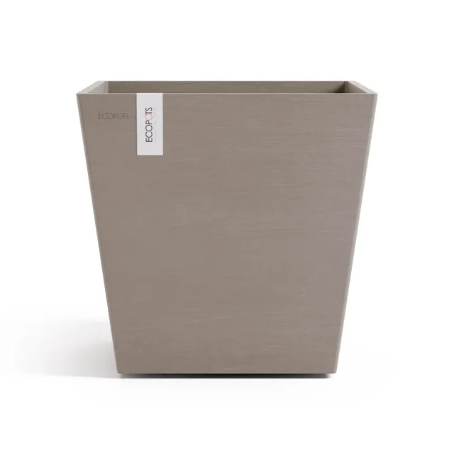 ecopots-rotterdam-35-pot-carr-taupe-avec-r-servoir-d-eau-35-2-x-35-2-x-h-34-cm-3 image 1