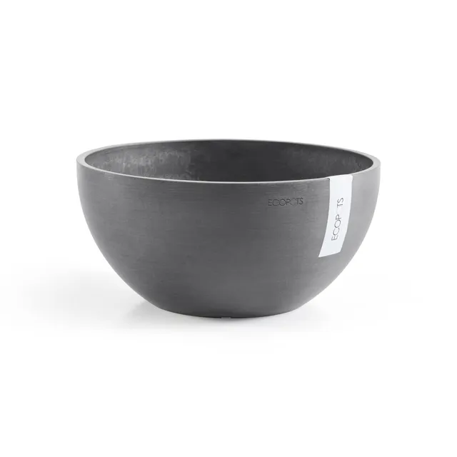 ecopots-brussels-rond-25-gris-coupe-3-6-l-25-x-h-12-cm image 1