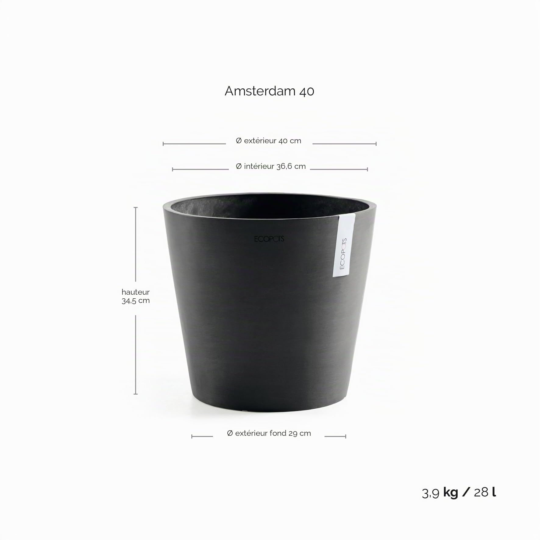ecopots-pot-rond-amsterdam-40-gris-fonc-40-x-h-35-cm-28-l image 3
