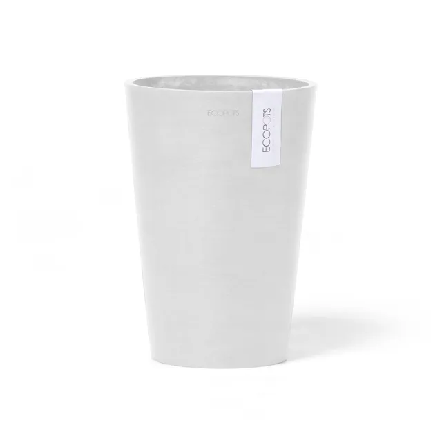 ecopots-pisa-21-pot-rond-blanc-pur-21-x-h-30-cm-6-8-l image 1