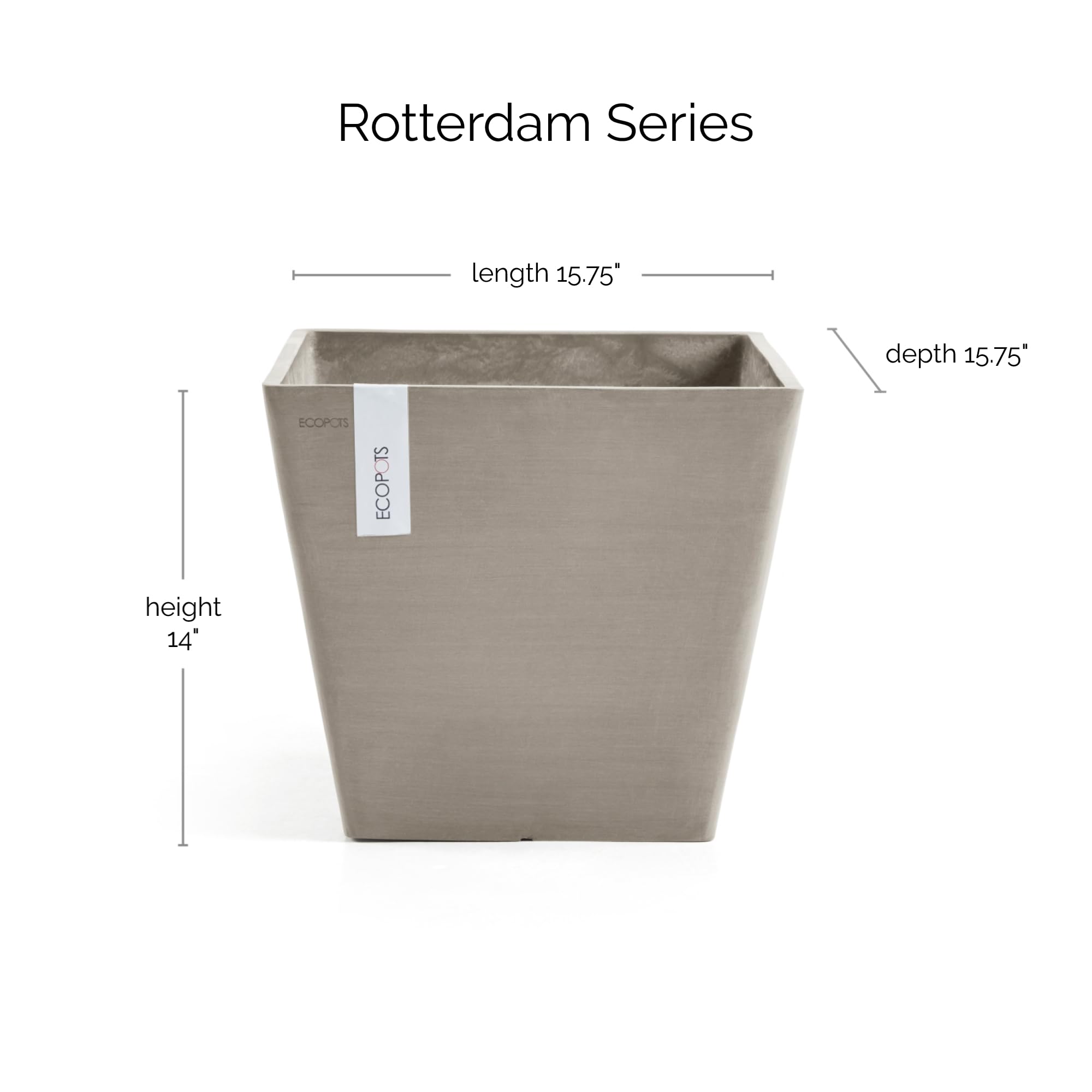 ecopots-rotterdam-40-taupe-pot-carr-40-x-40-x-h-35-cm-37-6-l image 2