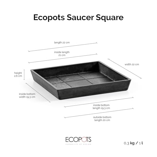 ecopots-square-soucoupe-25-gris-fonc-22-x-22-x-h-2-6-cm image 6