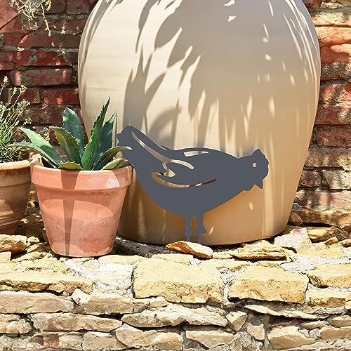 louis-moulin-figurine-piquer-poule-28x39-cm-anthracite image 6