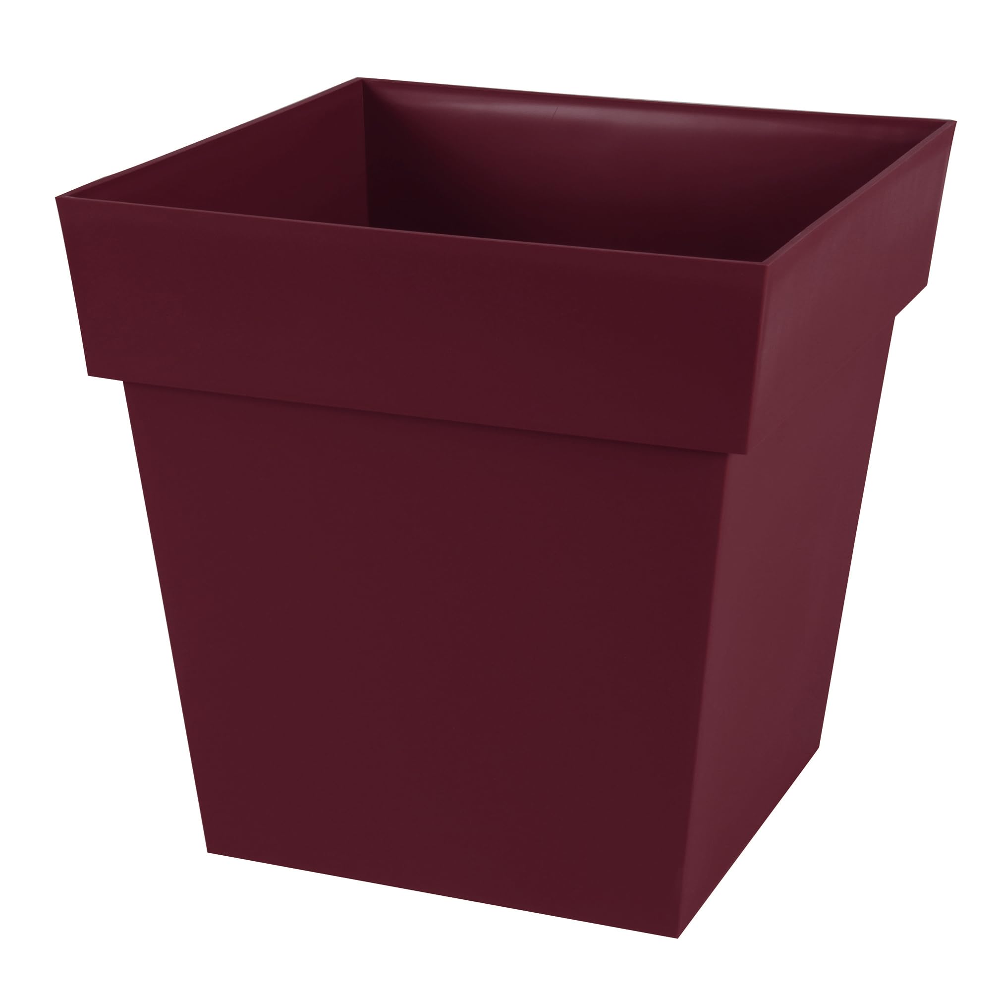 eda-toscane-pot-de-fleur-carr-39-cm-38l-rouge-bourgogne image 1
