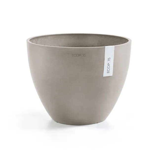 ecopots-antwerp-pot-rond-25-l-40-x-h-30-cm-taupe image 1