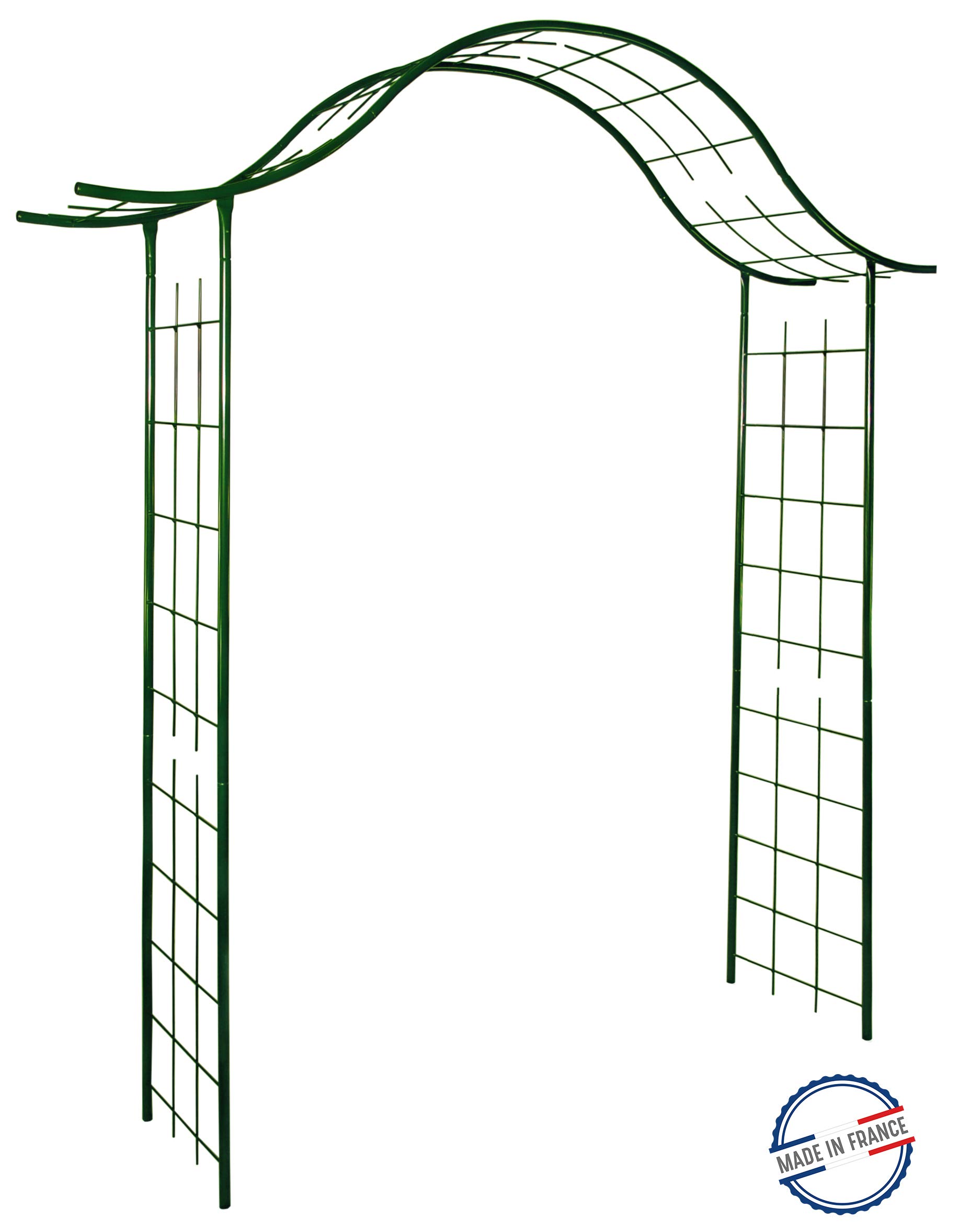 louis-moulin-arche-tube-rond-20-portique-200x40x250-cm-vert-sapin-made-in-france image 1