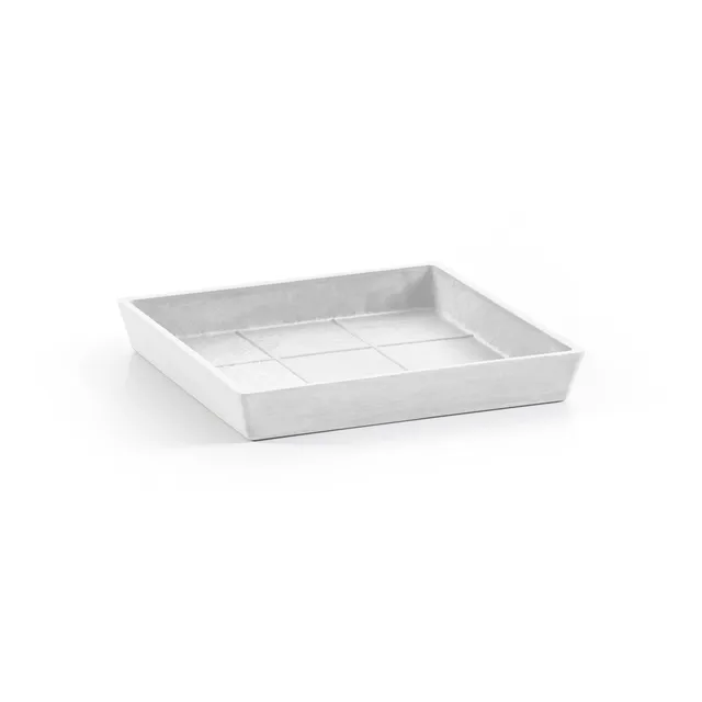 ecopots-soucoupe-square-20-blanc-pur-18-x-18-x-h-2-5-cm image 1