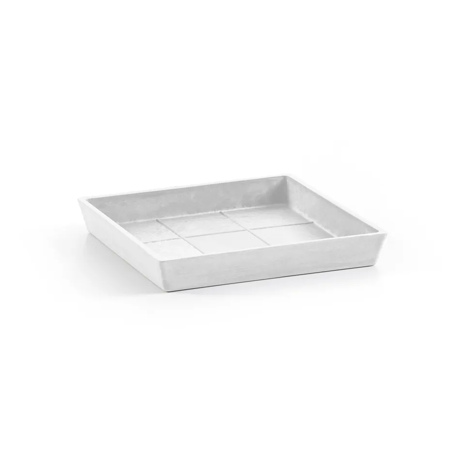ecopots-soucoupe-square-20-blanc-pur-18-x-18-x-h-2-5-cm image 1