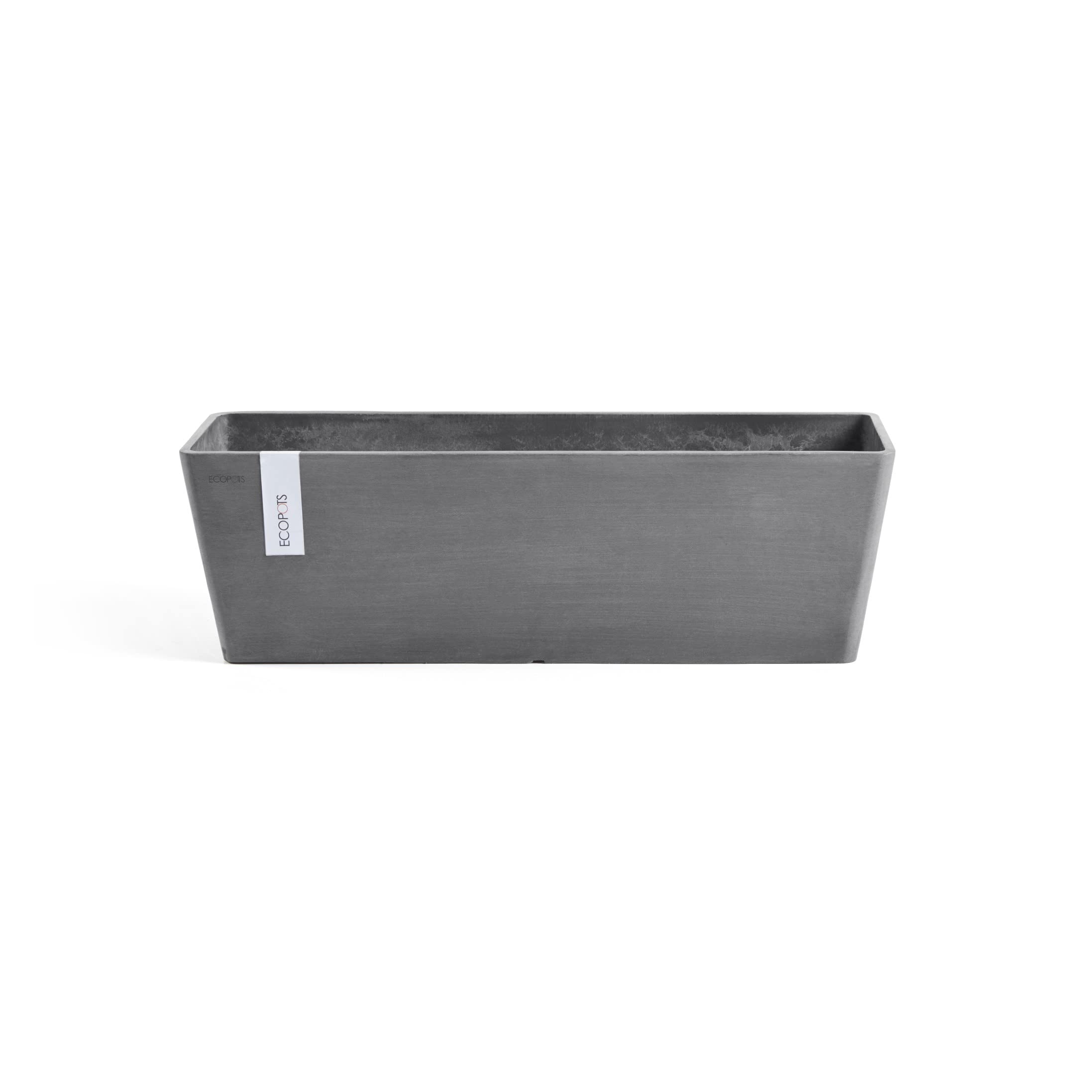 ecopots-bruges-jardini-re-balcon-grise-55-x-17-cm-avec-r-serve-d-eau image 1