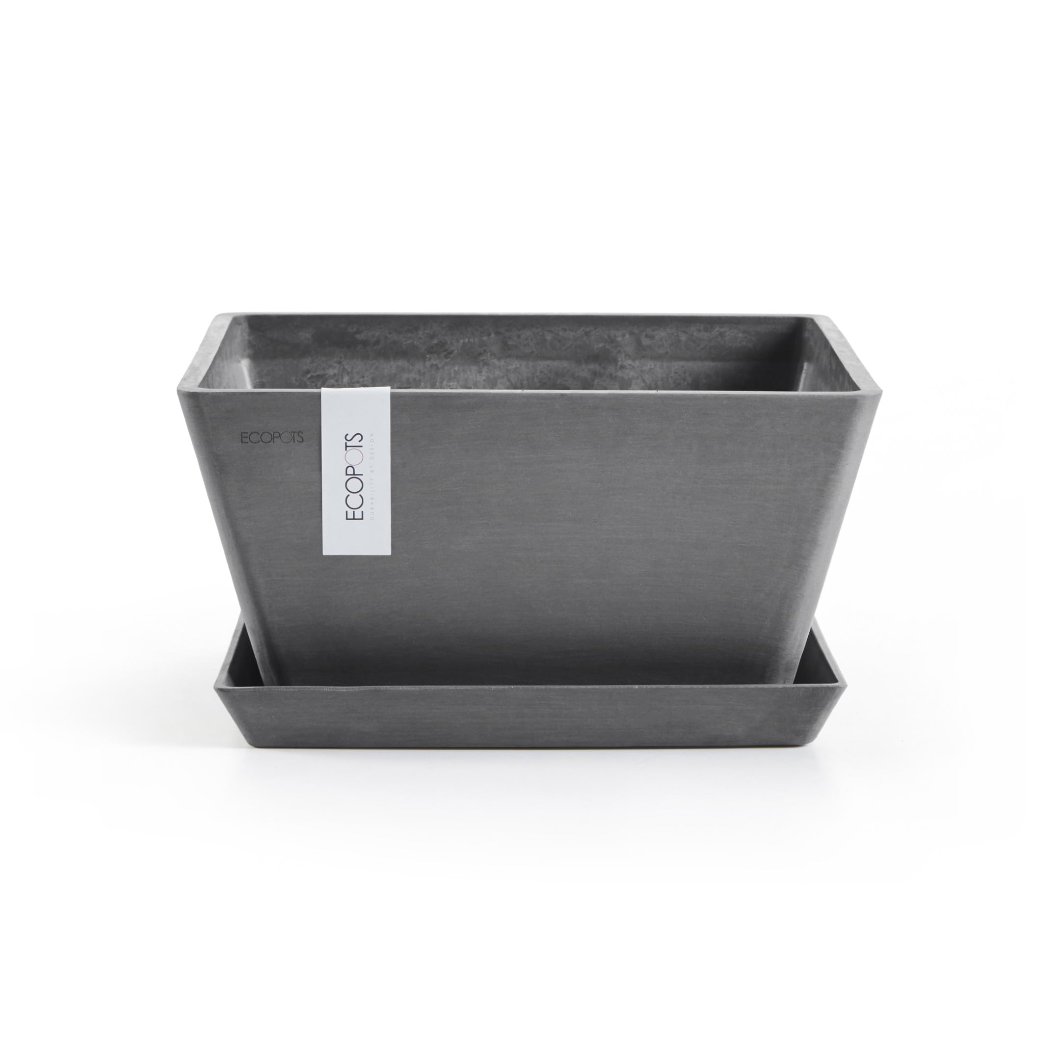ecopots-berlin-pot-carr-gris-25-x-25-cm-pour-herbes image 5