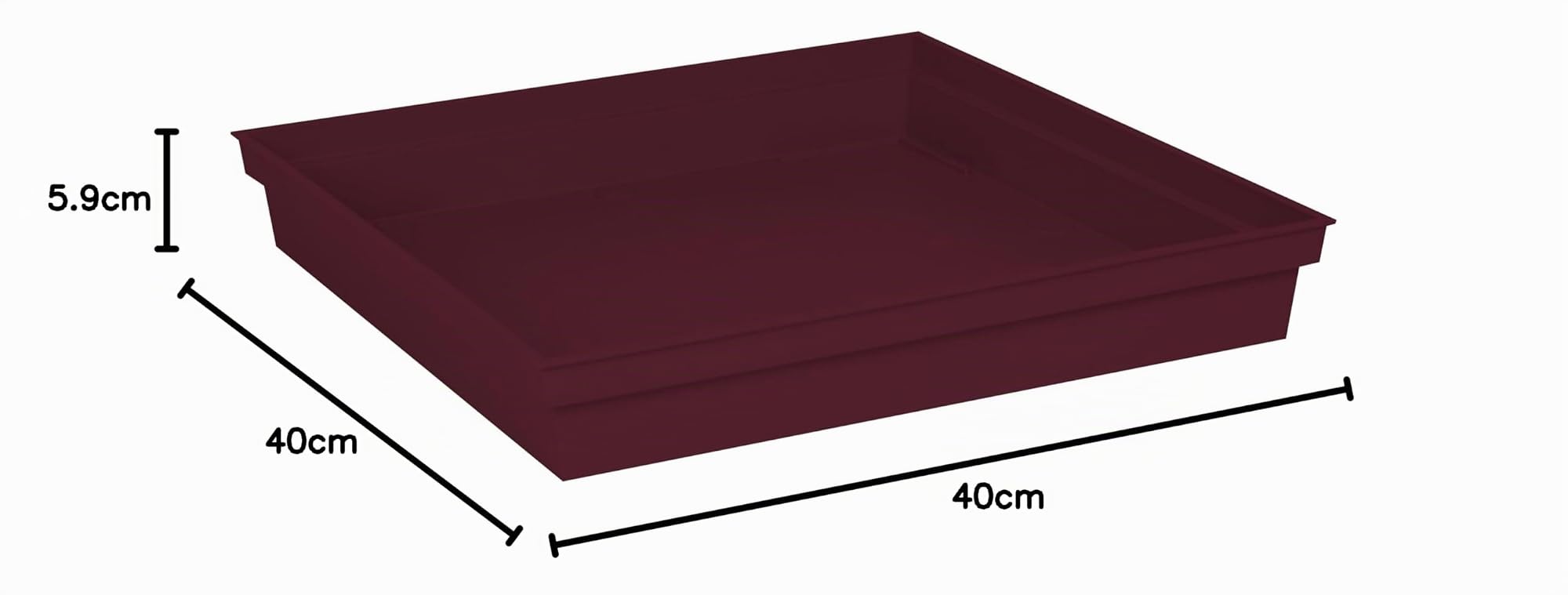 eda-soucoupe-carr-e-toscane-40-cm-pour-pot-50-cm-rouge-bourgogne image 2