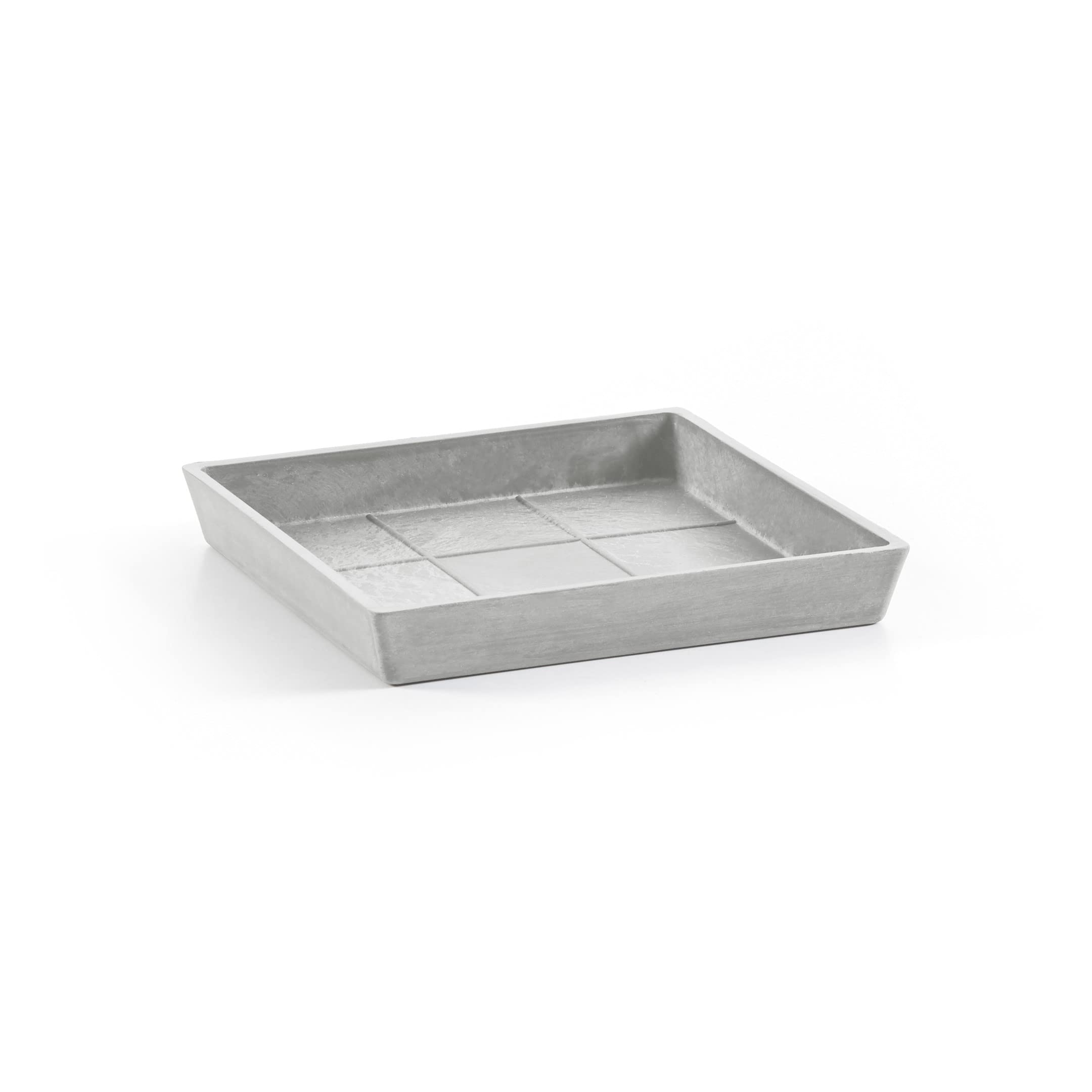 ecopots-square-45-soucoupe-blanc-gris-38-5-cm image 1