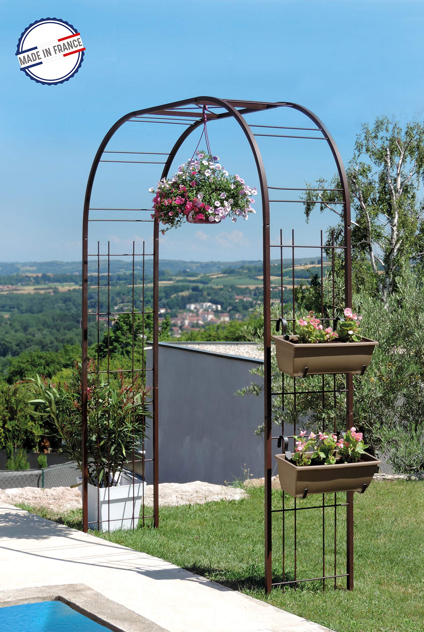 louis-moulin-arche-t-le-treillage-195x50x250-cm-fer-vieilli-5066 image 4