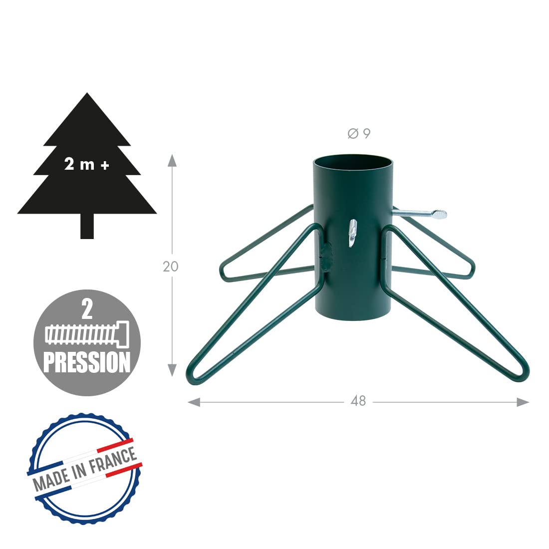 louis-moulin-pied-de-sapin-4-pieds-fil-tube-9-cm-vert-sapin-made-in-france image 2