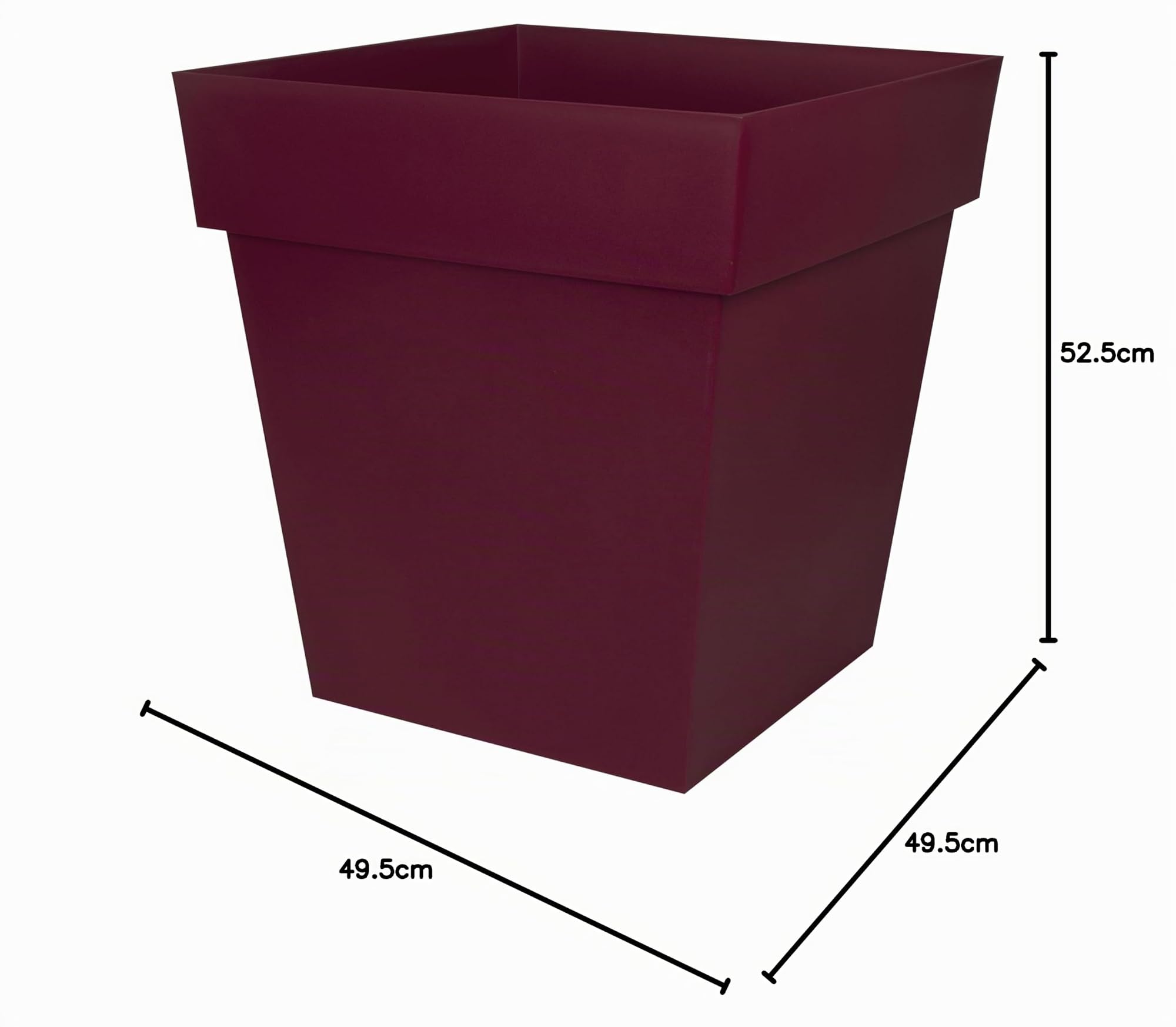 eda-toscane-pot-de-fleur-carr-50-cm-87-l-rouge-bourgogne image 3