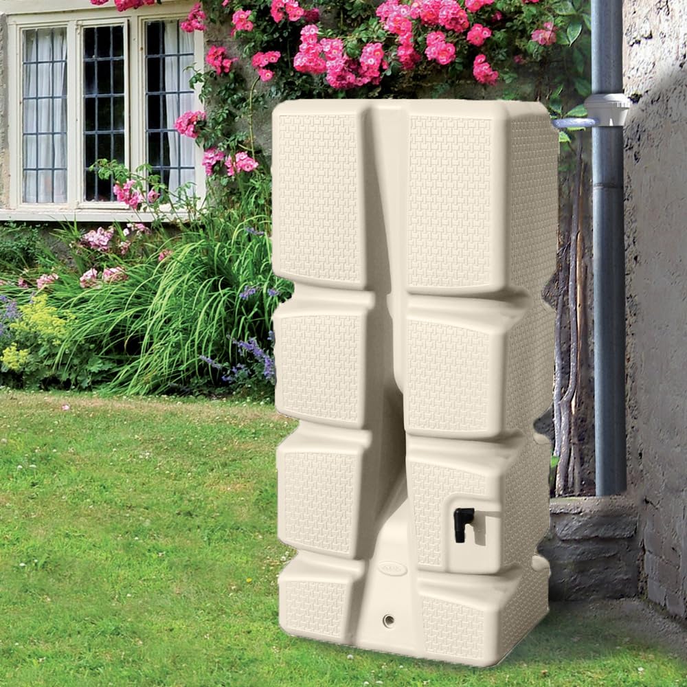 eda-r-cup-eco-r-cup-rateur-d-eau-310-l-d-cor-tress-avec-collecteur-robinet-beige image 2