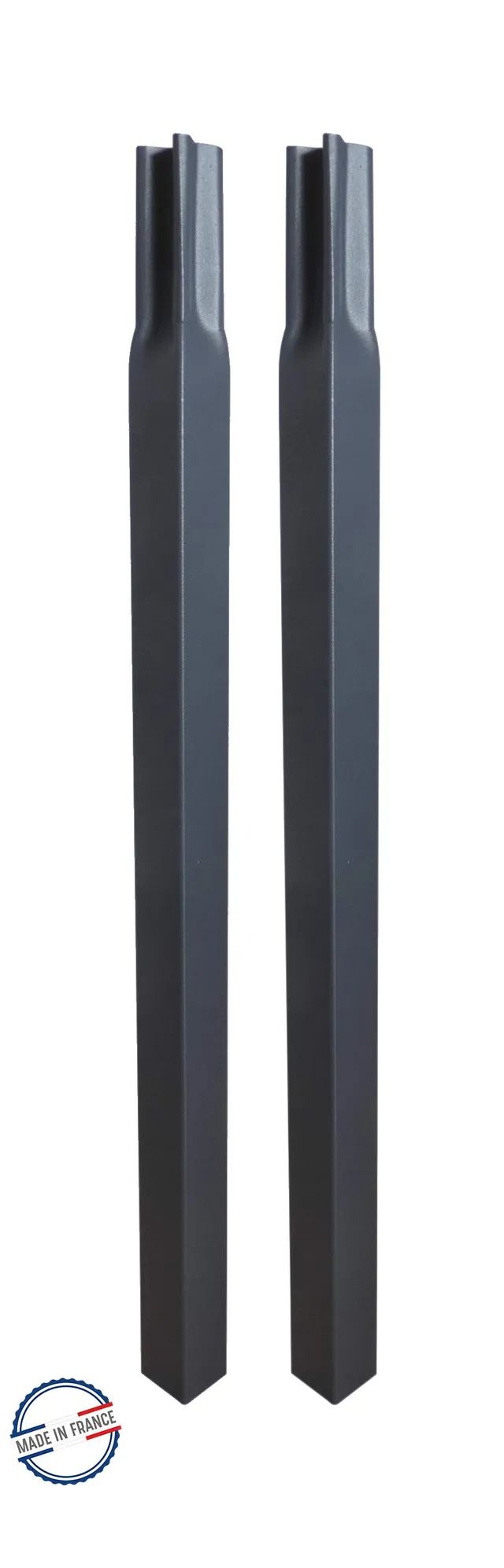 louis-moulin-lot-de-2-pieds-enfoncer-tube-carr-25-mm-45-cm-anthracite image 1