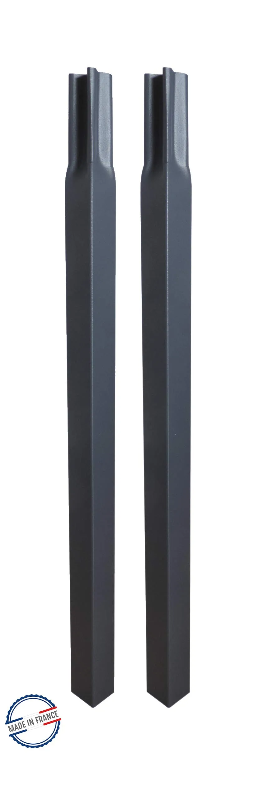 louis-moulin-lot-de-2-pieds-enfoncer-tube-carr-25-mm-45-cm-anthracite image 1