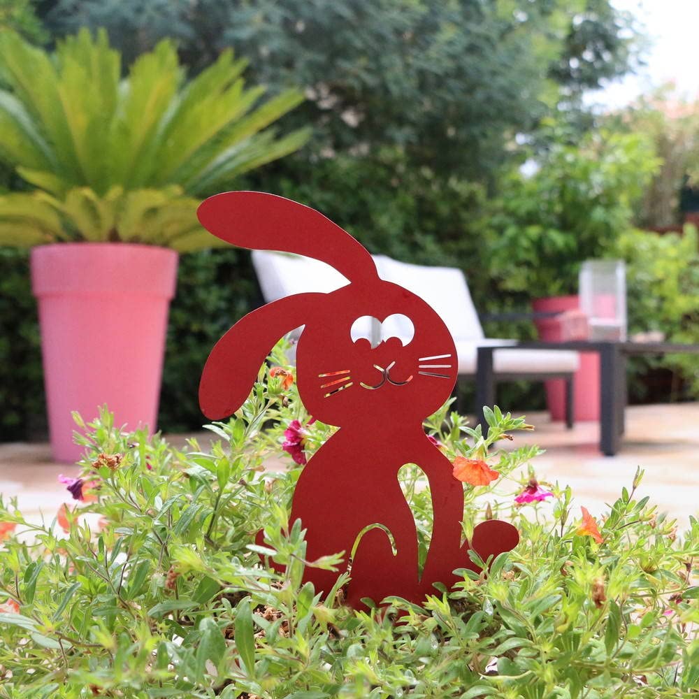 louis-moulin-figurine-piquer-lapin-21x18-cm-rouge-made-in-france image 4