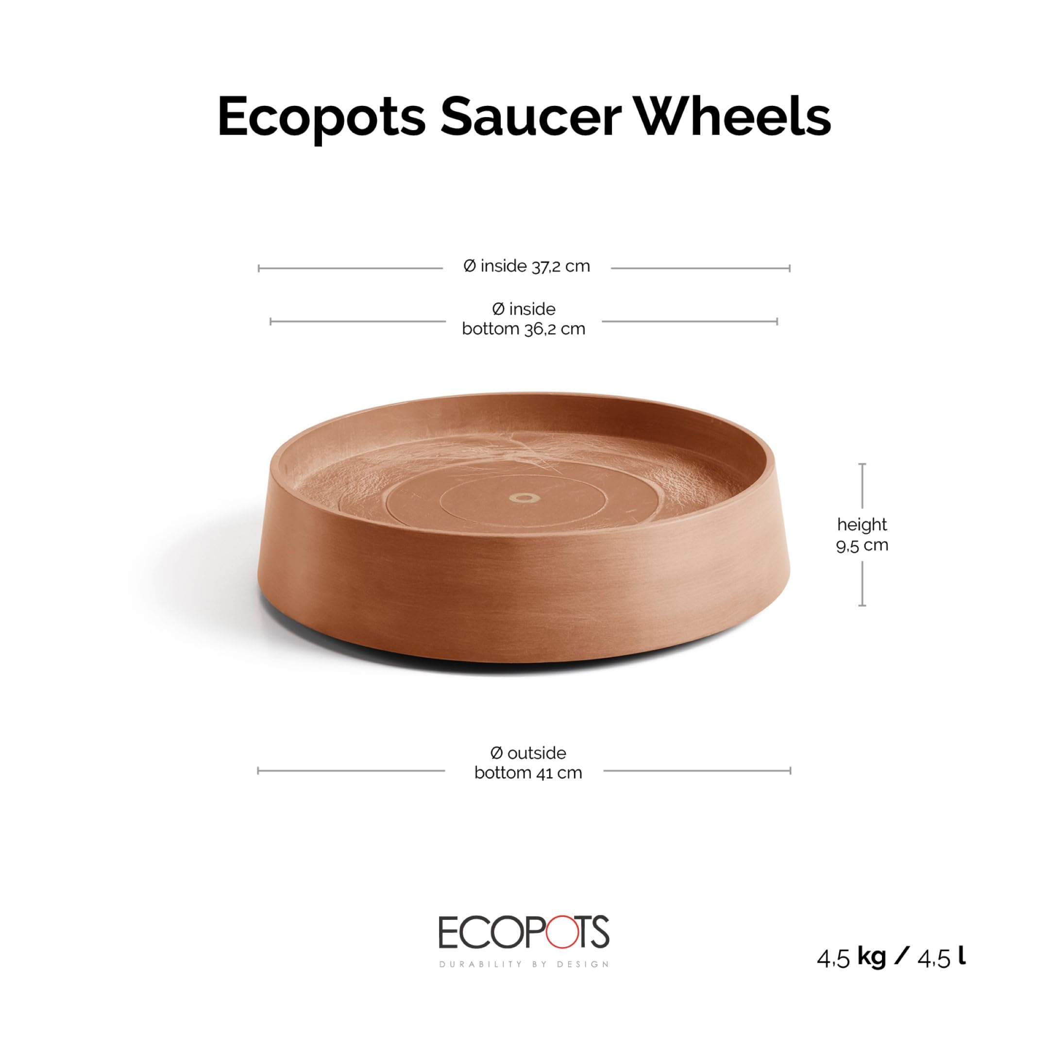 ecopots-soucoupe-oslo-45-roulettes-41-x-41-x-9-5-cm-int-rieur-ext-rieur image 2
